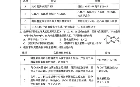 四川省达州市2024-2025学年高二下学期期末教学质量监测化学试卷（图片版，含答案）_2025年7月_250721四川省达州市2025年普通高中二年级春季学期教学质量监测