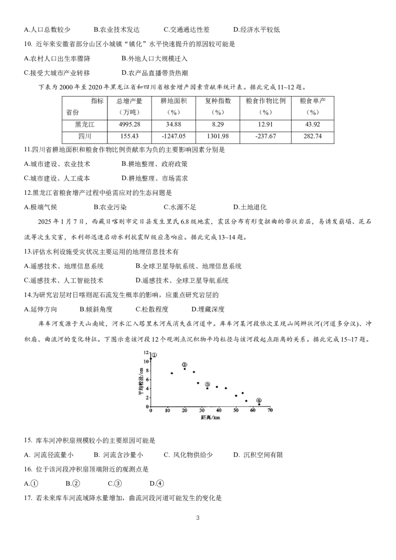 曲靖一中2025届高考决胜全真模拟卷（二）地理_2025年6月_250601云南省曲靖一中2025届高考决胜全真模拟卷（二）（全科）