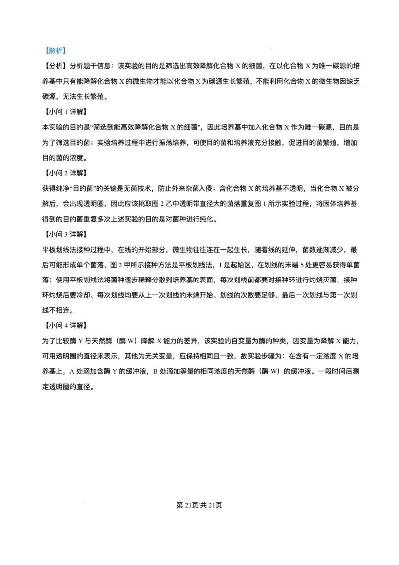 湖南省长沙市雅礼中学2024-2025学年高二上学期期末考试生物试题+解析_2025年7月_250703湖南省长沙市雅礼中学2024-2025学年高二下学期6月期末（全科）
