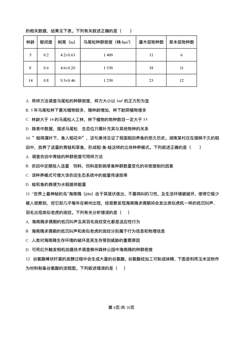 湖南省长沙市雅礼中学2024-2025学年高二上学期期末考试生物试题+解析_2025年7月_250703湖南省长沙市雅礼中学2024-2025学年高二下学期6月期末（全科）