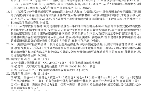 24届高三1月515D-生物da_2024届辽宁省朝阳市建平县高三上学期1月期末（金太阳515D）_辽宁省朝阳市建平县2024届高三上学期1月期末（金太阳515D）生物
