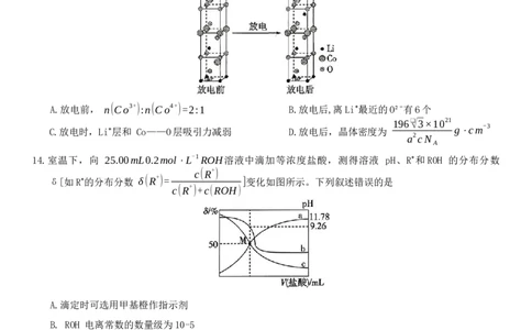 河北省9+1联盟2025-2026学年高三上学期12月期中考试化学试题（含答案）_2025年12月_251203河北省9+1联盟2025-2026学年高三上学期12月期中联合调研测评