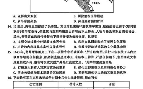 浙江省金华市十校2025-2026学年高三上学期11月模拟考试历史试题（含答案）_251107浙江省金华市十校2025-2026学年高三上学期11月模拟考试（全科）