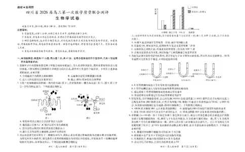 四川省大数据智学领航联盟2026届高三第一次教学质量联合测评生物试题（含答案）_251103四川省大数据智学领航联盟2026届高三第一次教学质量联合测评（全科）