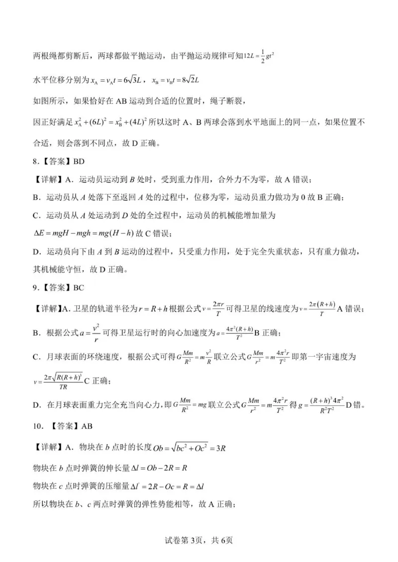 河南省濮阳外国语学校2025-2026学年高三上学期10月月考物理试题（含解析）_251102河南省濮阳外国语学校2025-2026学年高三上学期10月月考