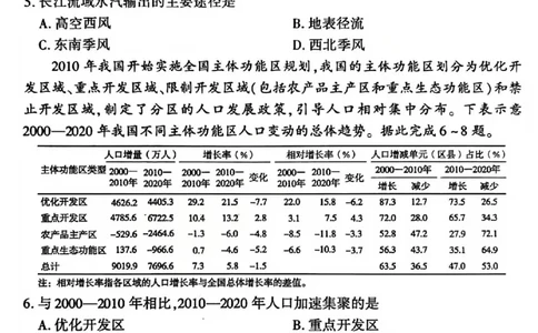地理试题_2025年12月_2512252026届百师联盟高三一轮复习12月质量检测（全科）