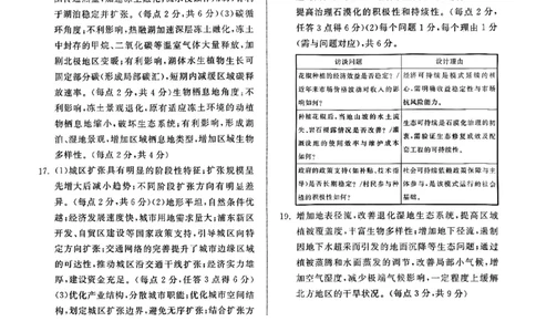 地理答案_2025年12月_2512272026天舟高考&middot;陕晋宁青地区高三12月联合质量检测（全科）_答案
