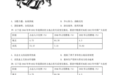 精品解析：2021年宁夏中考历史试题（原卷版）_中考真题_6.历史中考真题2015-2024年_地区卷_宁夏历史15-22