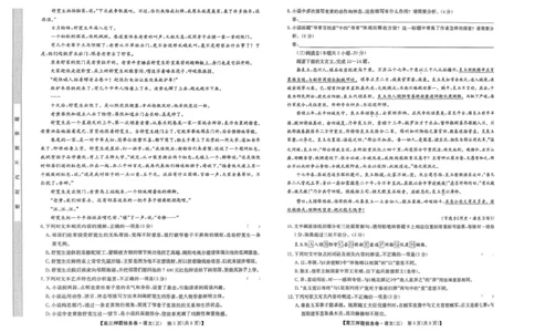 2024-2025学年高三下学期5月押题信息卷（三）语文试卷+答案_2025年6月_250602九师联盟2025届高三押题信息卷（三）（全科）