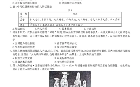 2024届江苏省南京市、盐城市高三上学期第一次模拟考试历史(1)_2024年1月_021月合集_2024届江苏省南京市、盐城市高三上学期第一次模拟考试