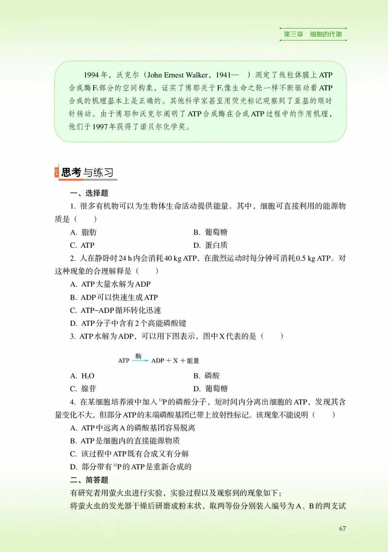 浙科版生物必修1高清教材_4-教培资料-26年最新资料-同步更新_初中高中教资_03科三专项（进去保存报考的学科即可）_02科三专项（笔记真题思维导图教学设计版本二）