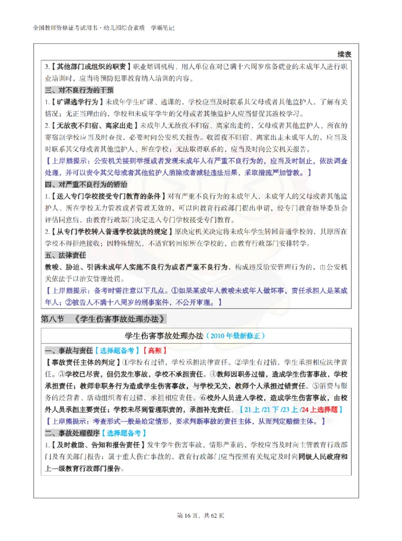 幼儿园综合素质学霸笔记-上岸熊_4-教培资料-26年最新资料-同步更新_科一科二电子资料合集中小幼（笔记真题知识点汇总等）文件多，按需保存_各机构笔记合集（中小幼）推荐