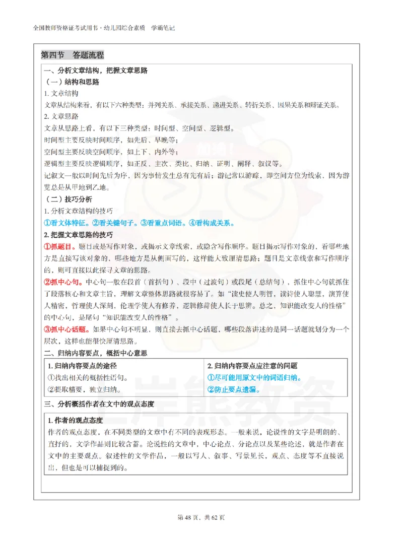 幼儿园综合素质学霸笔记-上岸熊_4-教培资料-26年最新资料-同步更新_科一科二电子资料合集中小幼（笔记真题知识点汇总等）文件多，按需保存_各机构笔记合集（中小幼）推荐