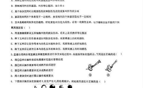 四川省成都市第七中学2024-2025学年高一下学期6月月考生物_2025年6月_250616四川省成都市第七中学2024-2025学年高一下学期6月月考（全科）(1)