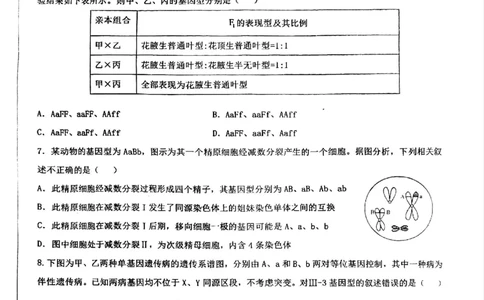 四川省成都市第七中学2024-2025学年高一下学期6月月考生物_2025年6月_250616四川省成都市第七中学2024-2025学年高一下学期6月月考（全科）(1)
