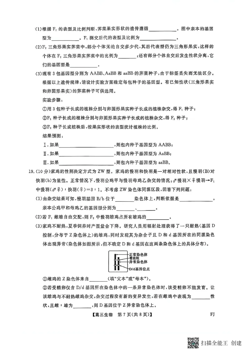 生物试卷福建高三2025-2026学年百校11月联考_251115福建省百校联考高三2025-2026学年11月联考（全科）