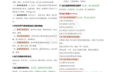 幼儿园科二五页纸_4-教培资料-26年最新资料-同步更新_科一科二电子资料合集中小幼（笔记真题知识点汇总等）文件多，按需保存_各机构笔记合集（中小幼）推荐