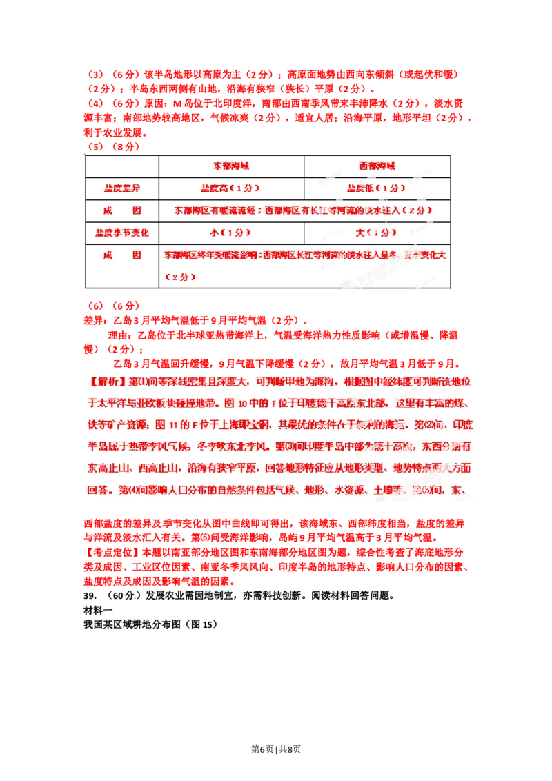 2012年高考地理试卷（四川）（解析卷）_1.高考2025全国各省真题+答案_01.2008-2024全国高考真题（按省份分类）_18.四川_2008-2024&middot;（四川）地理高考真题