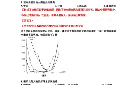 2012年高考地理试卷（四川）（解析卷）_1.高考2025全国各省真题+答案_01.2008-2024全国高考真题（按省份分类）_18.四川_2008-2024&middot;（四川）地理高考真题