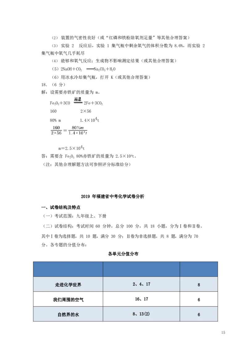 福建省2019年中考化学真题试题（含解析）_中考真题_5.化学中考真题2015-2024年_2019中考真题卷（140份）