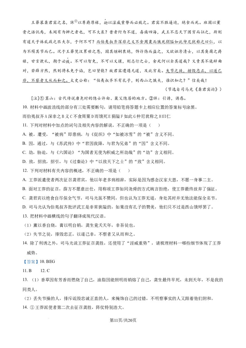 精品解析：山东省实验中学2025-2026学年高三上学期11月期中考试语文试题（解析版）_251108山东省实验中学2025-2026学年高三上学期第二次诊断性考试