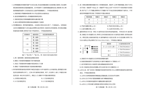 生物试卷-山东省德州市（优高联考）2026届高三年级期中上学期教学质量检测考试(11.12-11.14)_251115山东省德州市（优高联考）2026届高三年级期中上学期教学质量检测考试（全科）