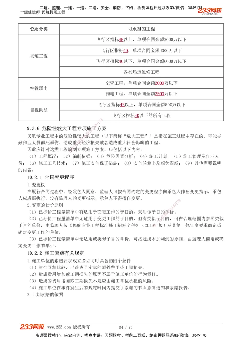 1-13_2026年一级建造师_2026年一建民航_2025年一建民航SVIP_04-冲刺串讲✿考点强化✿小灶集训_06-民航《高频考点班》谷永生233