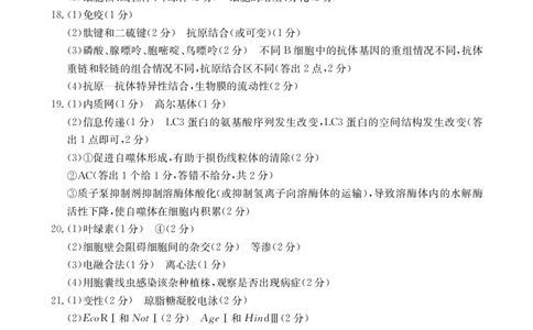 山西省2024-2025学年高二下学期期末考试生物答案_2025年7月_250715山西省金太阳2024-2025学年高二下学期期末考试（25-568B）（全科）