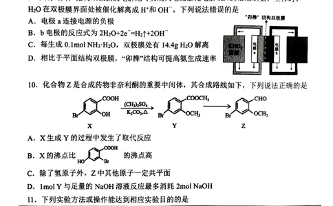 丹东市2023-2024上学期期末高三化学试题_2024届辽宁省丹东市高三上学期期末教学质量监测_辽宁省丹东市2024届高三上学期期末教学质量监测化学_化学