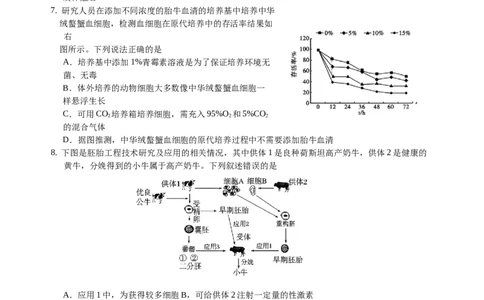 四川省绵阳外国语学校2024-2025学年高二下学期期末模拟考试生物试题_2025年6月_250630四川省绵阳外国语学校2024-2025学年高二下学期期末模拟考试试题