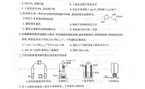 武功县2026届11月高三质量监测化学_251113陕西省咸阳市武功县2026届11月高三质量监测（全科）