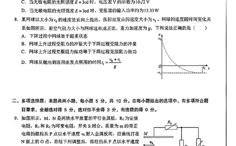 合肥一中高三物理试题_2025年12月_251212安徽合肥一中2026届高三12月份教学质量测评（全科）_合肥一中12月份教学质量测评物理