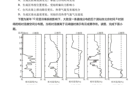 地理试题_251101四川省遂宁市射洪中学2026届高三上学期期中考试_四川省遂宁市射洪中学2026届高三上学期期中考试地理Word版含答案