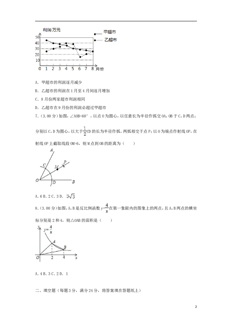 湖南省郴州市2018年中考数学真题试题（含解析）_中考真题_2.数学中考真题2015-2024年_2018年全国中考数学258份