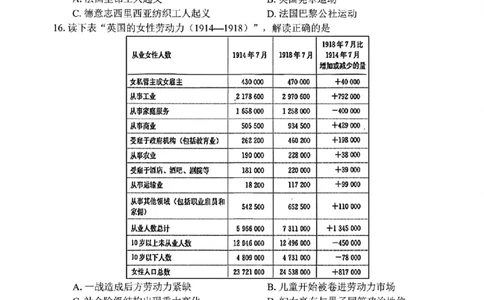历史试题｜26届嘉兴一模_2025年12月_251206浙江省嘉兴市2025年12月高三教学测试（嘉兴一模）（全科）