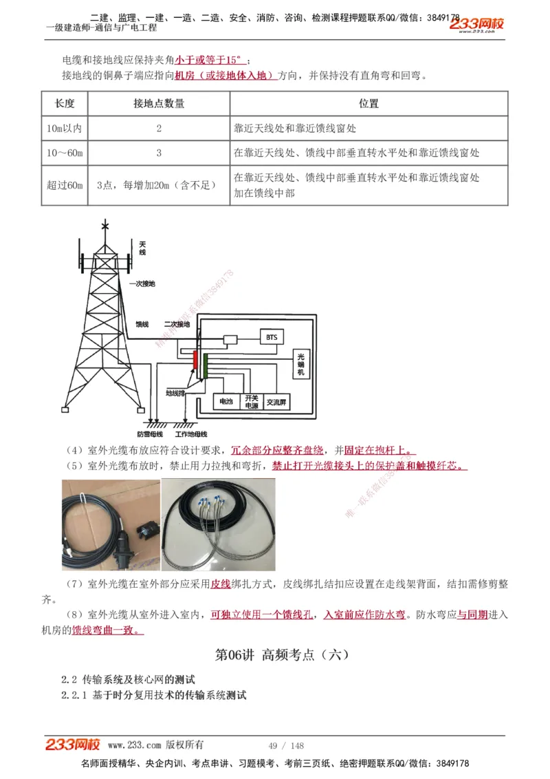 1-12_2026年一级建造师_2026年一建通信_2025年一建通信SVIP_04-冲刺串讲✿考点强化✿小灶集训_02-通信《高频考点班》杨鹏233推荐