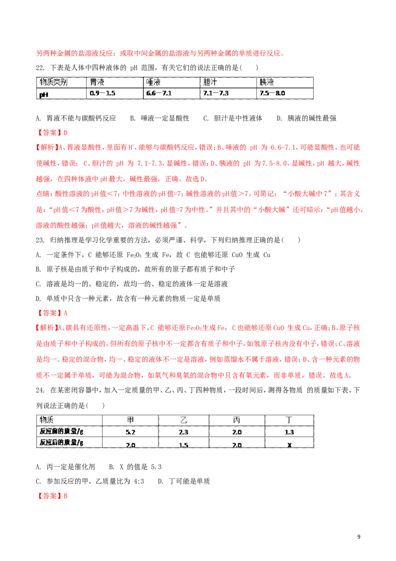 甘肃省兰州市2018年中考化学真题试题（含解析）_中考真题_5.化学中考真题2015-2024年_2018中考真题卷（277份）