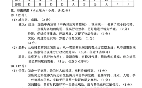 历史答案｜26届金丽衢十二校12月联考_2025年12月_251202浙江省金丽衢十二校2025学年高三第一次联考