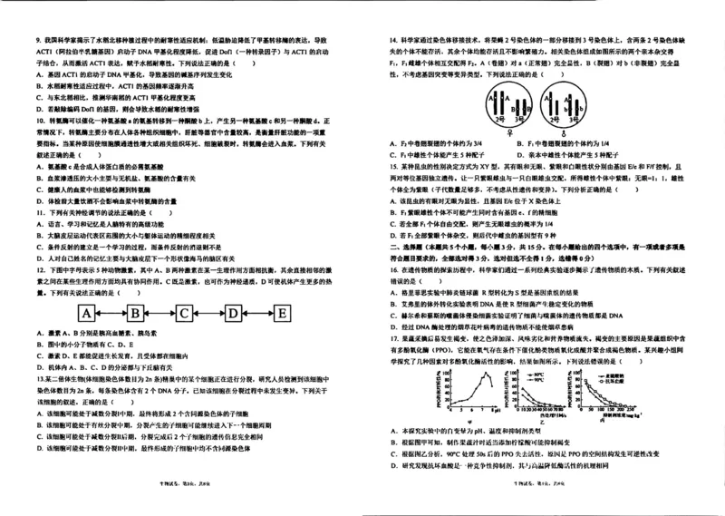 生物试卷-辽宁省实验中学2026届高三上学期期中考试_251114辽宁省实验中学2026届高三上学期期中考试（全科）