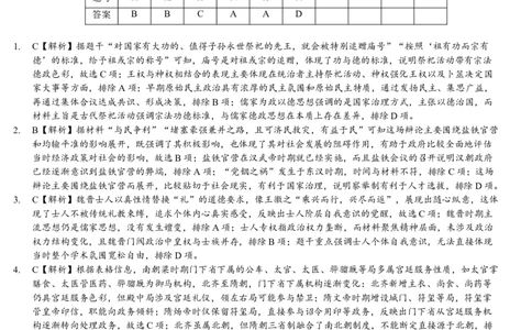 曲靖一中2025届高考决胜全真模拟卷（二）历史答案_2025年6月_250601云南省曲靖一中2025届高考决胜全真模拟卷（二）（全科）