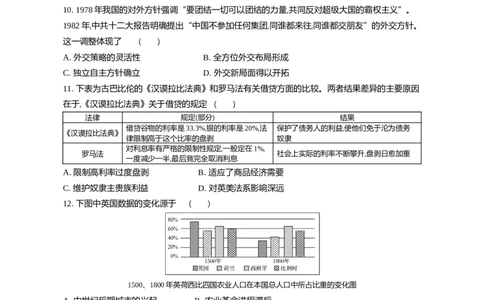 江苏省部分高中2024-2025学年高二下学期期末迎考历史试题_2025年6月_250618江苏省部分高中2024-2025学年高二下学期期末迎考（全科）