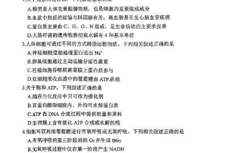 江苏省徐州市2025-2026学年高三上学期期中抽测生物试题（含答案）_251108江苏省徐州市2025-2026学年高三上学期11月期中