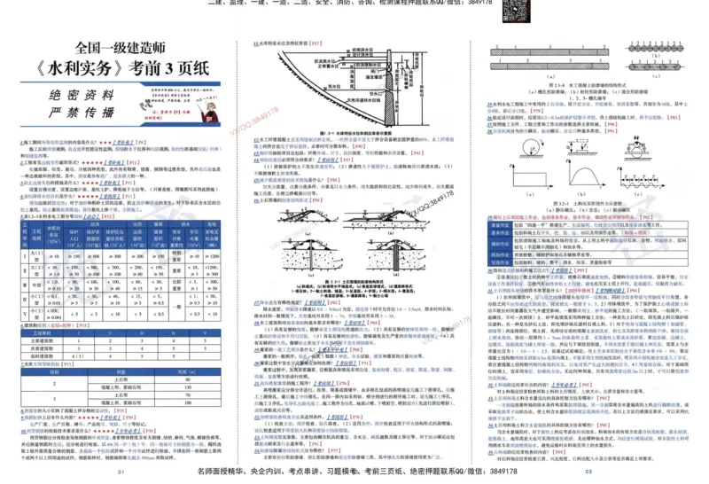 2025一建水利-考前三页纸_2026年一级建造师_2026年一建水利_2025年一建水利SVIP_05-考前密训✿央企特训✿机构普押_01-水利《三页纸+密押3套卷》SMR推荐