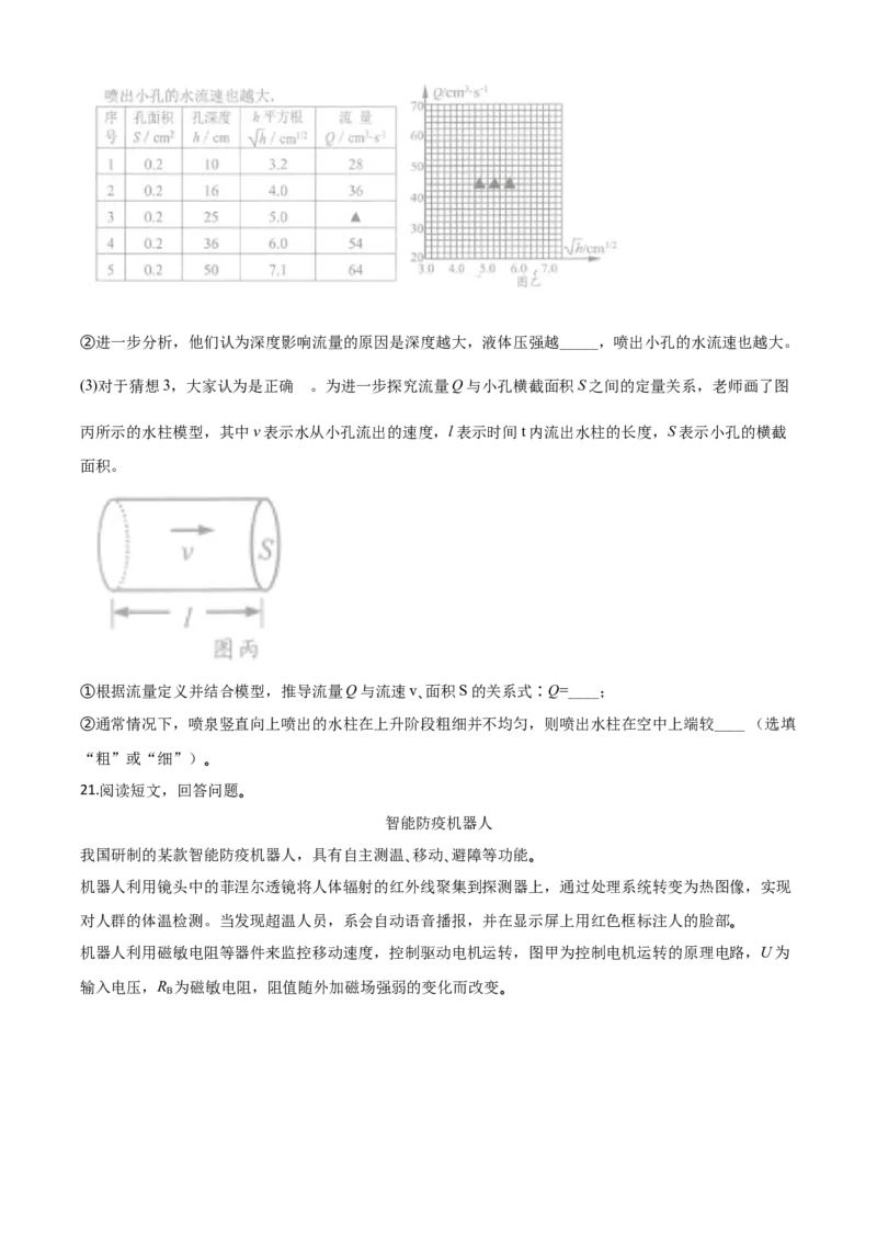 精品解析：2020年江苏省南通市中考物理试题（原卷版）_中考真题_4.物理中考真题2015-2024年_2020中考物理真题110份_2020年中考真题精品解析物理（江苏南通卷）精编word版