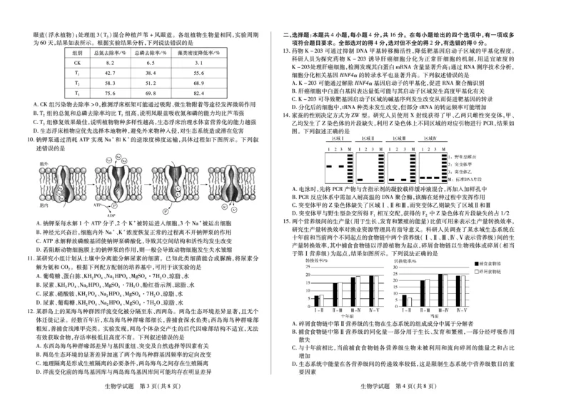 湖南省天一大联考2025届高三5月最后一卷-生物学高三单色_2025年6月_250603湖南省天一大联考2025届高三5月最后一卷（全科）_湖南省天一大联考2025届高三5月最后一卷-生物