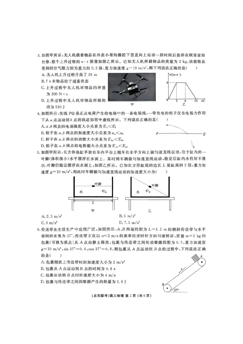 2025年点石联考东北&ldquo;三省一区&rdquo;2025-2026学年高三12月联考物理试题（B卷）+答案_2025年12月_251210东北&ldquo;三省一区&rdquo;点石联考2025-2026学年高三上学期12月月考（全科）