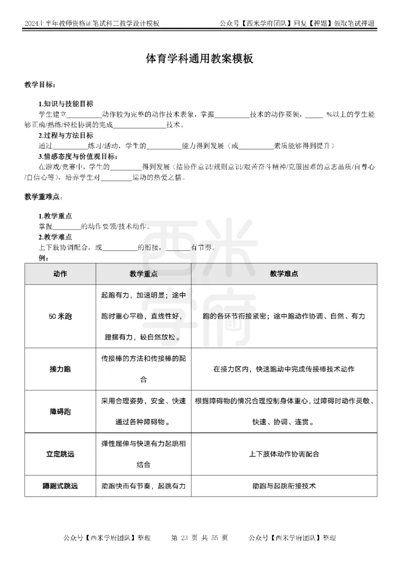 教案模板_4-教培资料-26年最新资料-同步更新_初中高中教资_03科三专项（进去保存报考的学科即可）_01科目三FB网课、三色速记手册、知识点导图等推荐_初中