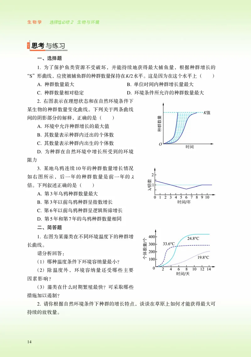 浙科版生物选修2高清教材_4-教培资料-26年最新资料-同步更新_初中高中教资_03科三专项（进去保存报考的学科即可）_02科三专项（笔记真题思维导图教学设计版本二）