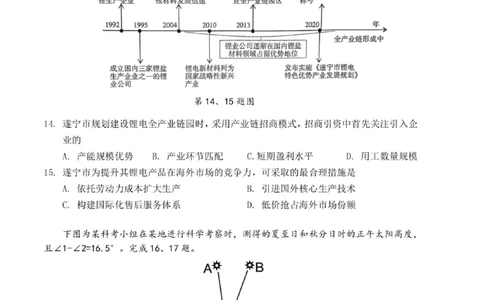 浙江省舟山市2024-2025学年高二下学期6月期末地理+答案_2025年6月_250630浙江省舟山市2024-2025学年高二下学期6月期末考试（全科）