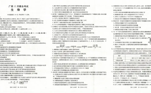 广西省2025届高三上学期12月联考（26-182C）生物_2025年12月_251228金太阳&middot;广西省2025届高三上学期12月联考（26-182C）（全科）